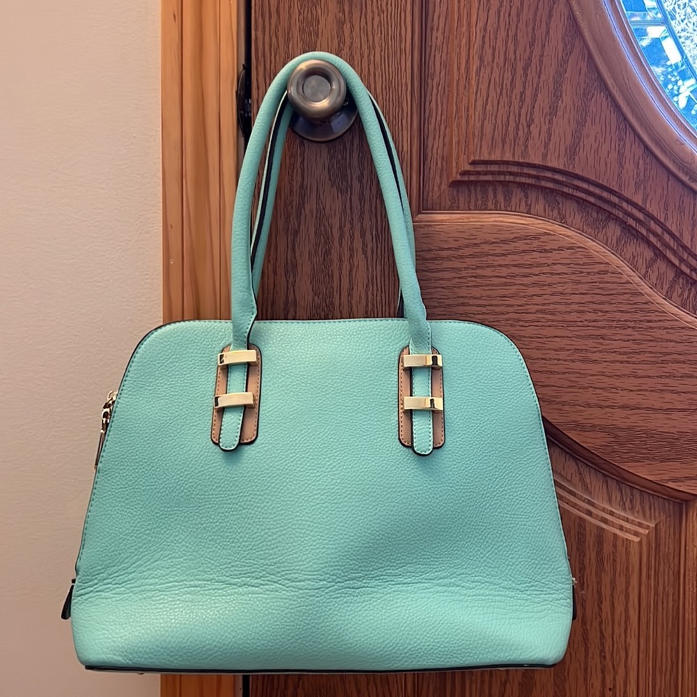 Charming Charlie Pretty Aqua Blue Shoulder Bag with Three compartments! ๐บ - Picture 2 of 10
